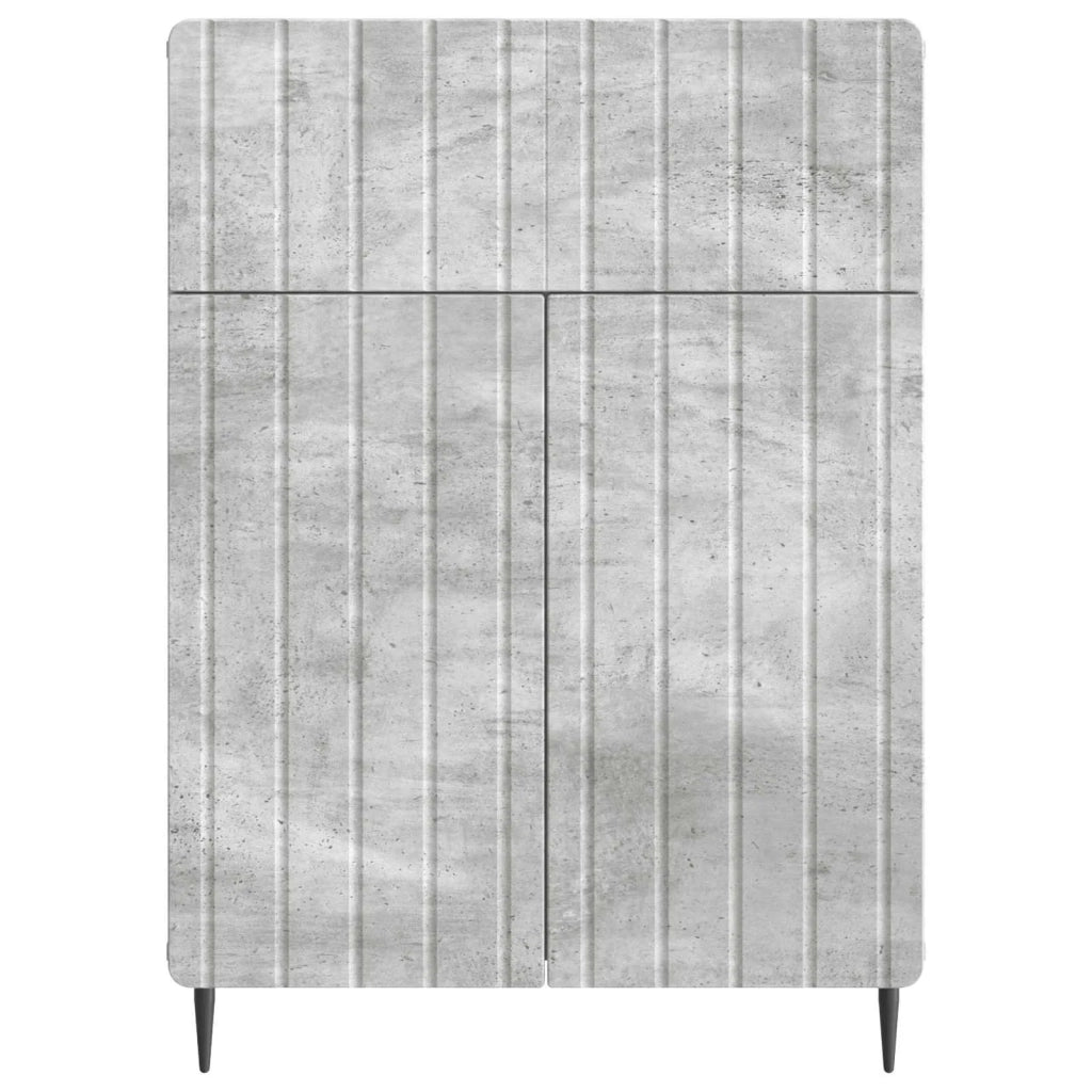 Credenza | Madia | Buffet da pranzo | Armadio da pranzo Grigio Cemento 66 x 34,5 x 92 cm Legno ingegnerizzato