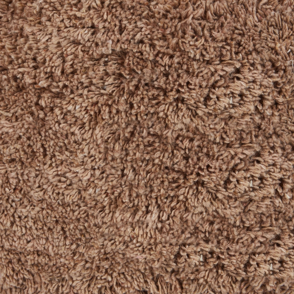 Pouf in cotone marrone 50 x 35 cm Seduta decorativa fatta a mano in stile moderno Boho Soggiorno Camera da letto