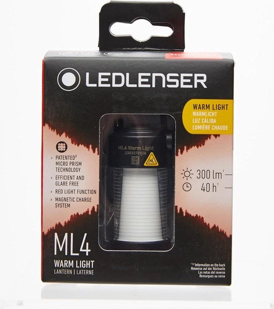 Lanterna LED con luce calda ricaricabile - batteria 14500 - 300 lumen - non abbagliante - massimo 40 ore - luce rossa - attacco carabina