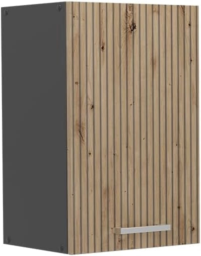 pensile da cucina Raul, Rovere artigianale/Antracite, 40 cm