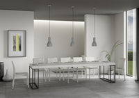 Consolle Allungabile 90-300x40x77 cm in Nobilitato Bianco