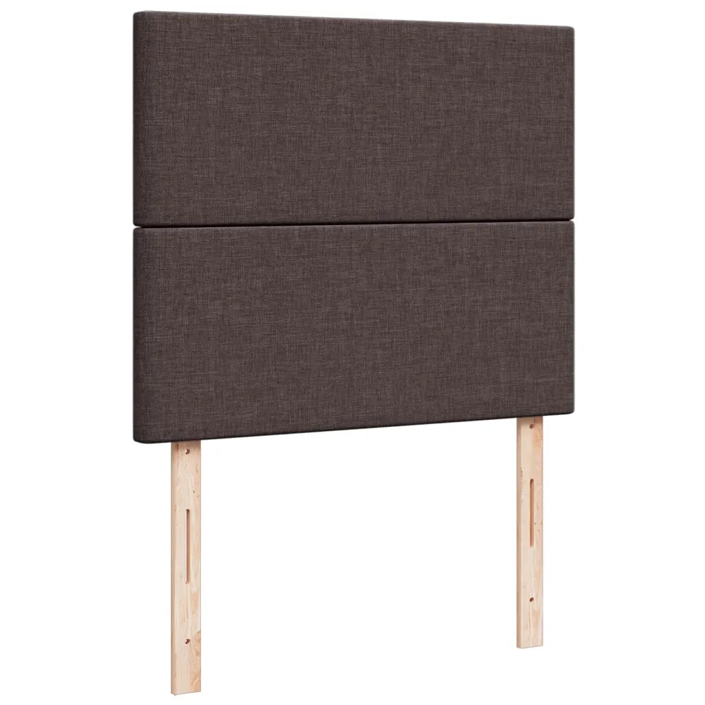 Giroletto a Molle con Materasso Marrone Scuro 120x190cm Tessuto