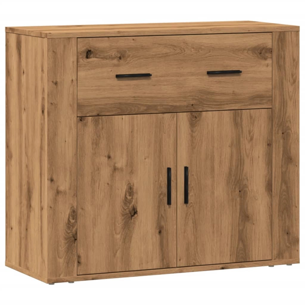 Buffet credenza cassettiera mobiletto mobile contenitore organizer per cucina soggiorno salotto fatto a mano 80 x 33 x 70 cm legno ingegnerizzato marrone 02_0030821