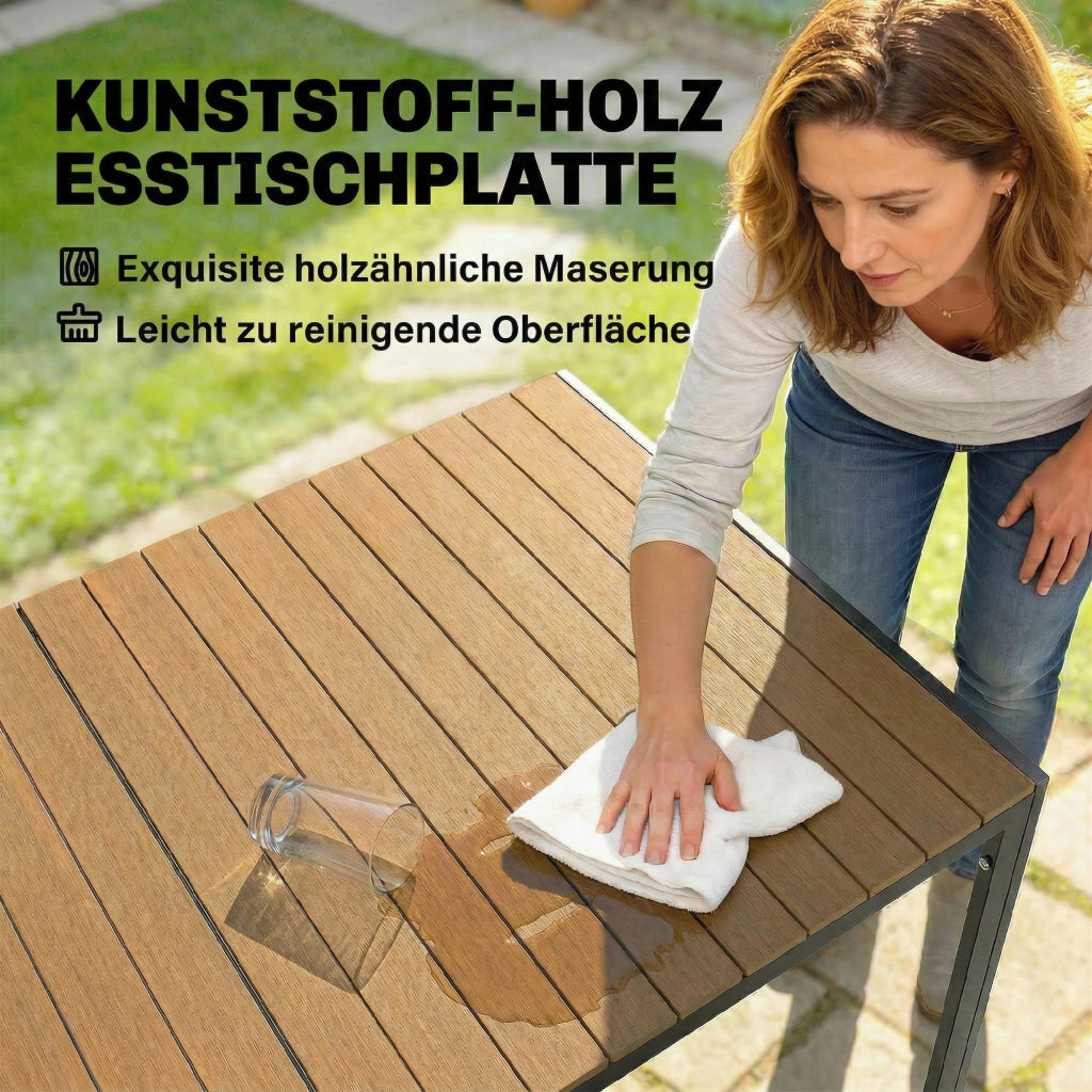 Set Tavolo e Sedie da Giardino ¨C zephmum ¨C 7 Pezzi in Legno con Cuscini