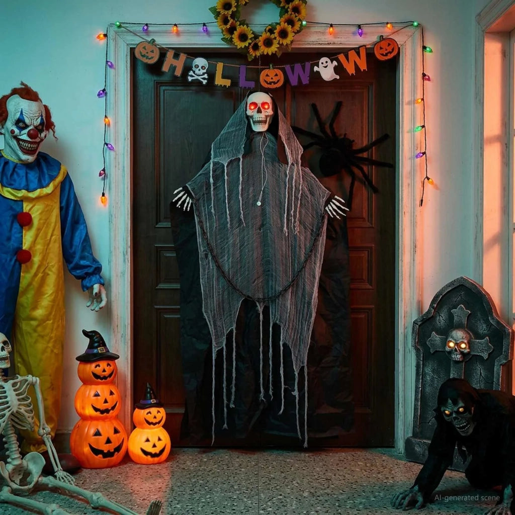 Tristo mietitore da appendere per Halloween SPOOKA Nero 42048669