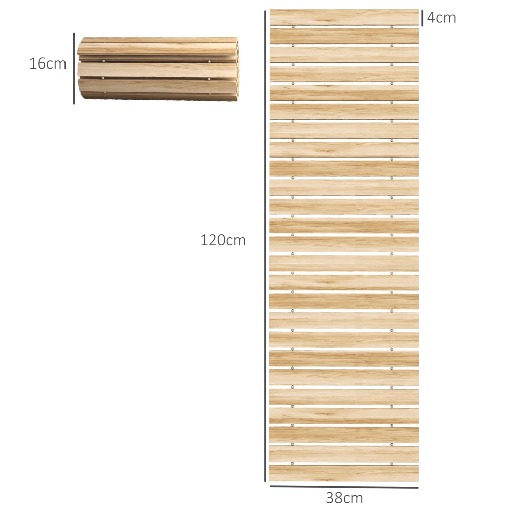 Percorso da giardino in legno di pino ¨C zephmum ¨C 120x38 cm