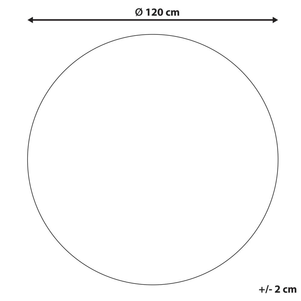 Tappeto da Zona Nero Cotone Tondo Orientale Soggiorno ø 120 cm
