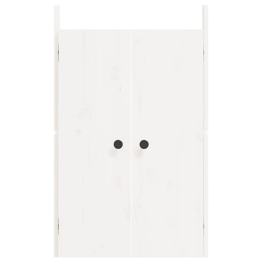 Ante da Cucina da Esterno MEPPEL 2pz Bianche 50x9x82cm Legno Massello di Pino 832360