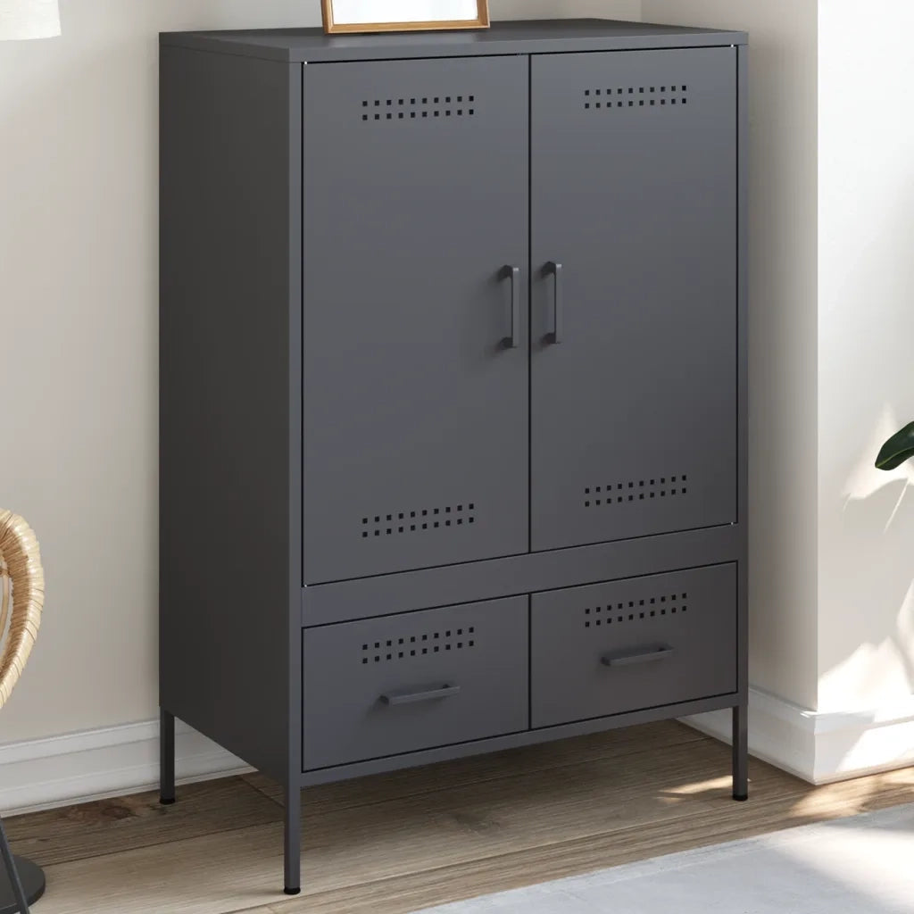 Credenza-Buffet-Armadio da cucina Antracite 68x39x101,5 cm Acciaio 310970