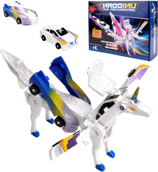 Robot trasformante creativo - trasformazione robotica - deformazione collisionale - regalo per bambini - blu