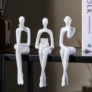 Decorazioni per la Sala da Pranzo, 3 Pezzi di Decorazione per Parete, Arte Moderna e Abstracta per Estetica, Sculture per Libreria, Tavolo Salotto, TV e Scrivania