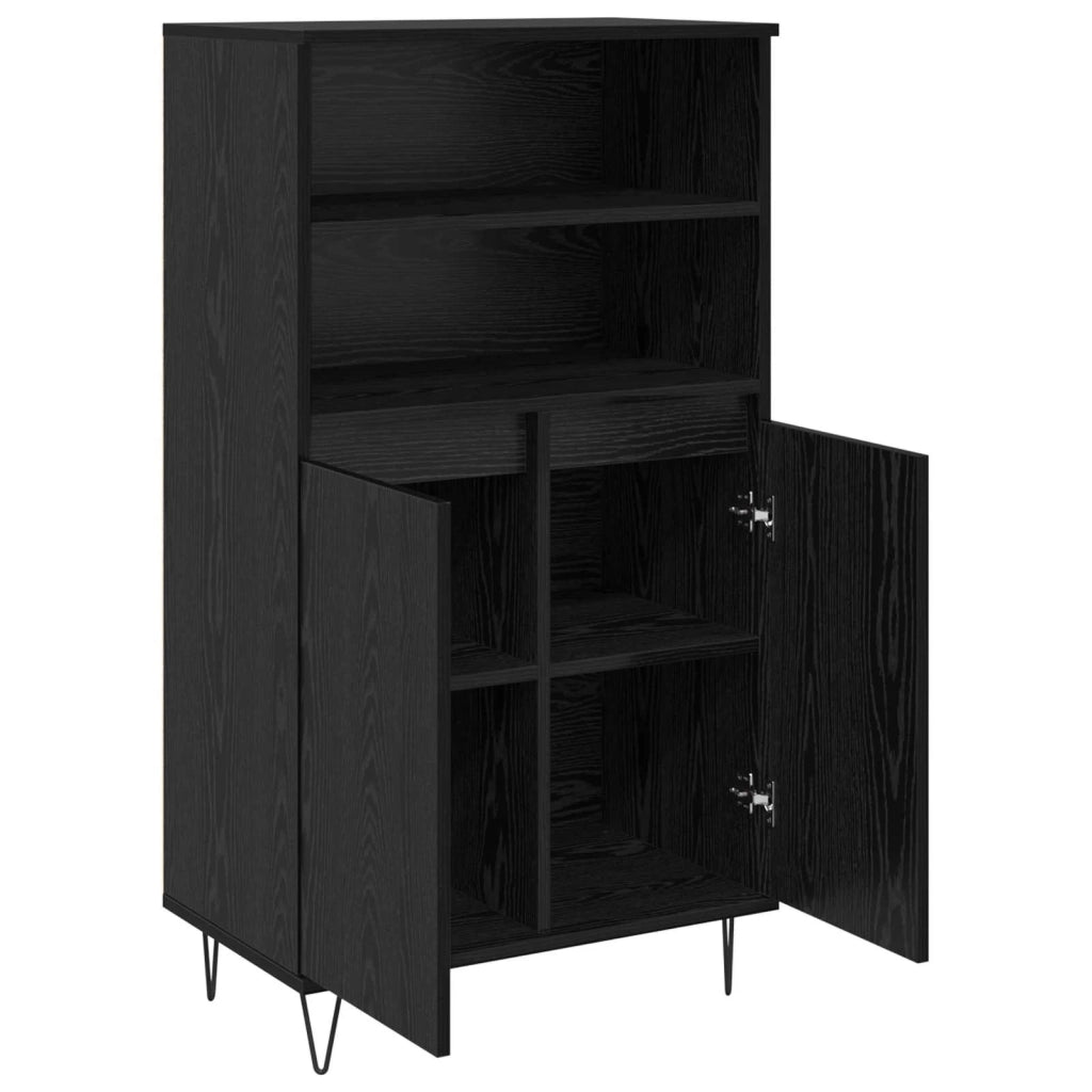 Credenza Nero 60 x 36 x 110 cm Legno multistrato 879621