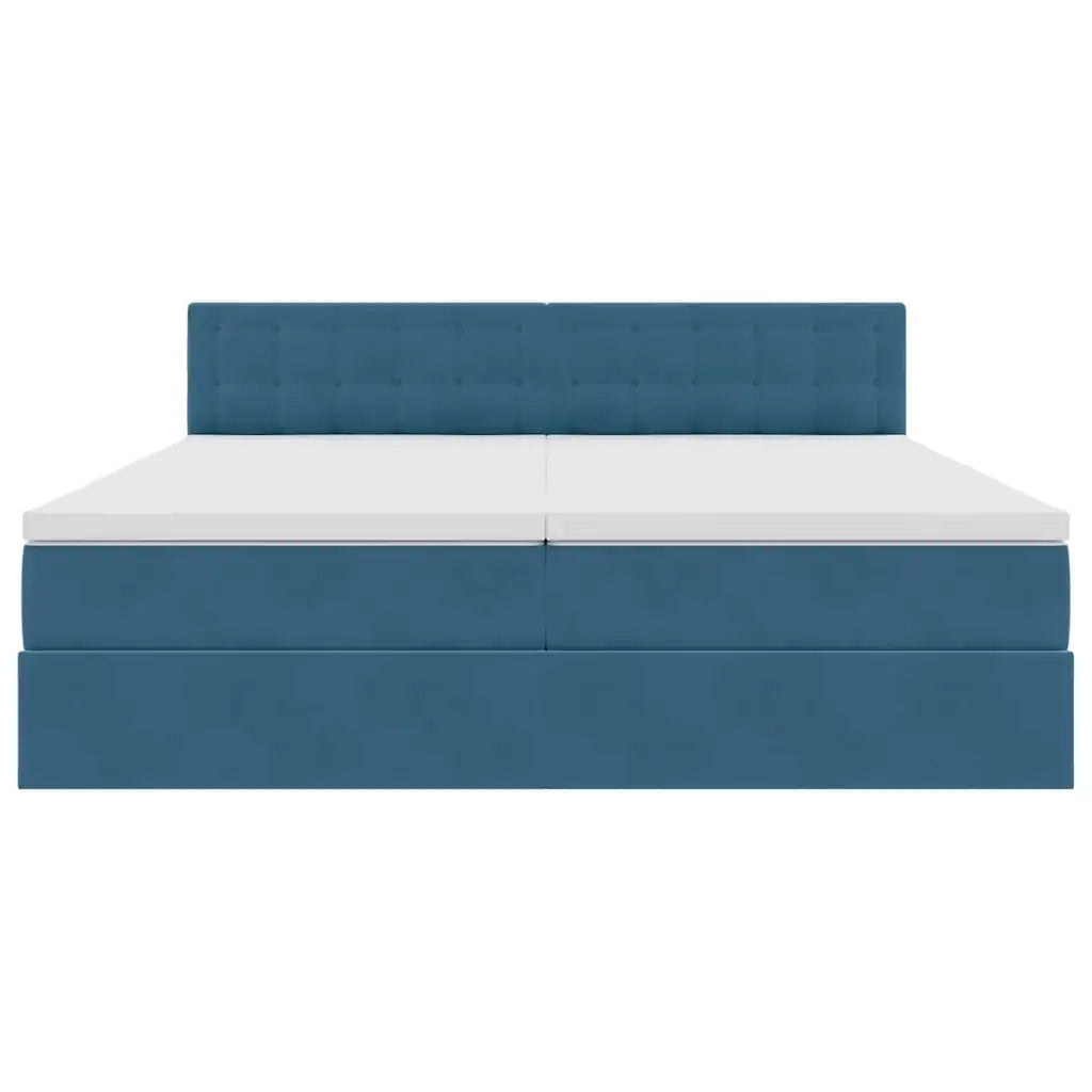 Letto con Contenitore con materasso Blu Scuro 100 x 200 cm