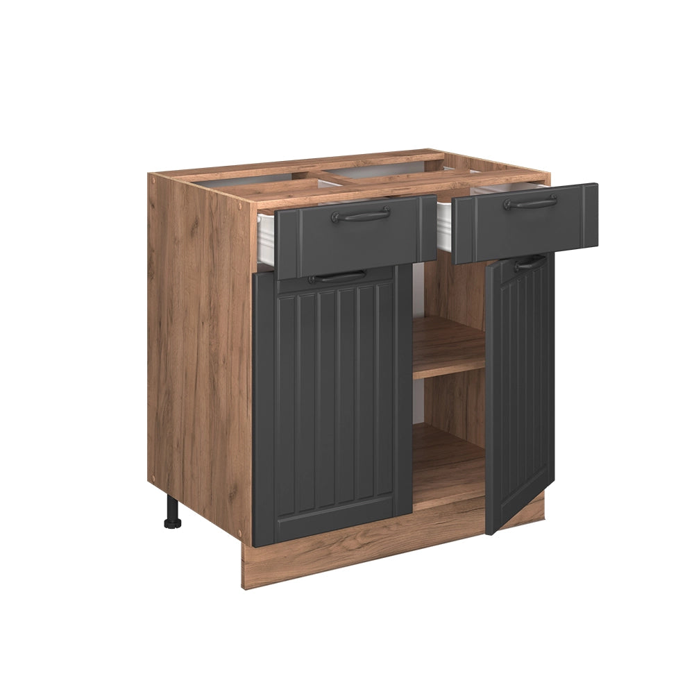 Vicco Mobiletto base per cucina Grigio scuro 80 cm , PL Antracite