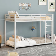 Letto a castello per bambini 90x200 cm in metallo bianco