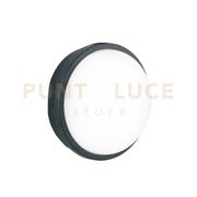 PLAFONIERA LED EVER ANTRACITE TONDA 20W 2500LM CCT 3000K Luce calda,4000K Luce naturale IP65 22,1X7,2CM