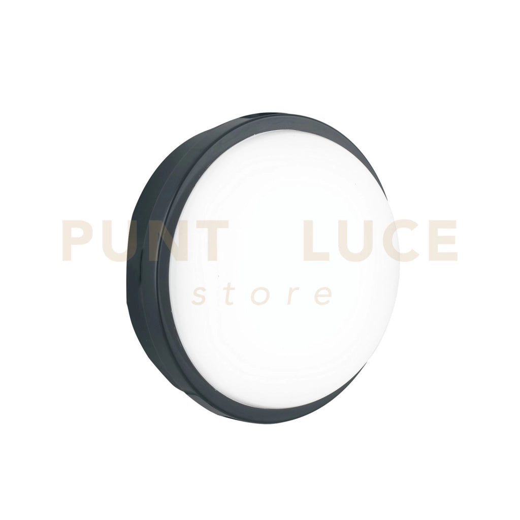 PLAFONIERA LED EVER ANTRACITE TONDA 20W 2500LM CCT 3000K Luce calda,4000K Luce naturale IP65 22,1X7,2CM