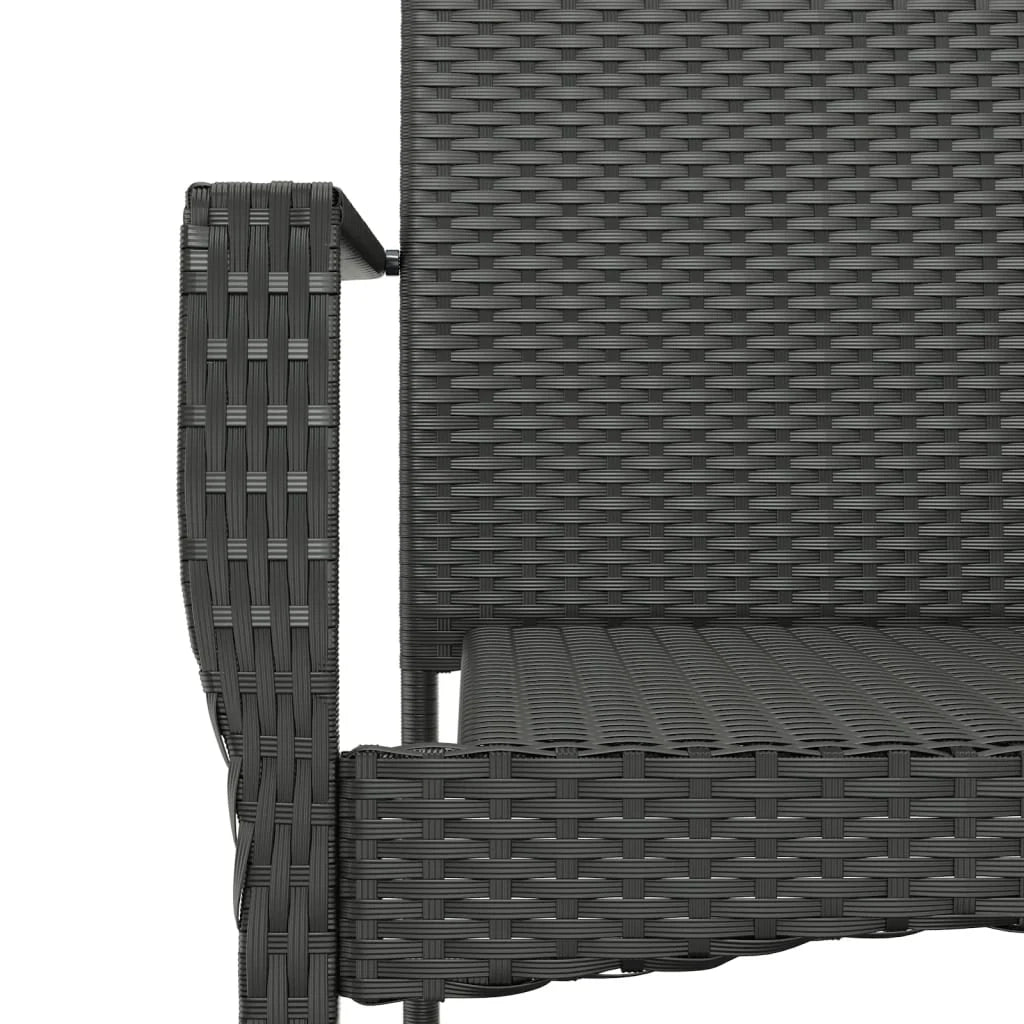 Set da pranzo da esterno in resina intrecciata nera da 7 pezzi con cuscini inclusi mobili da giardino 02_0014476