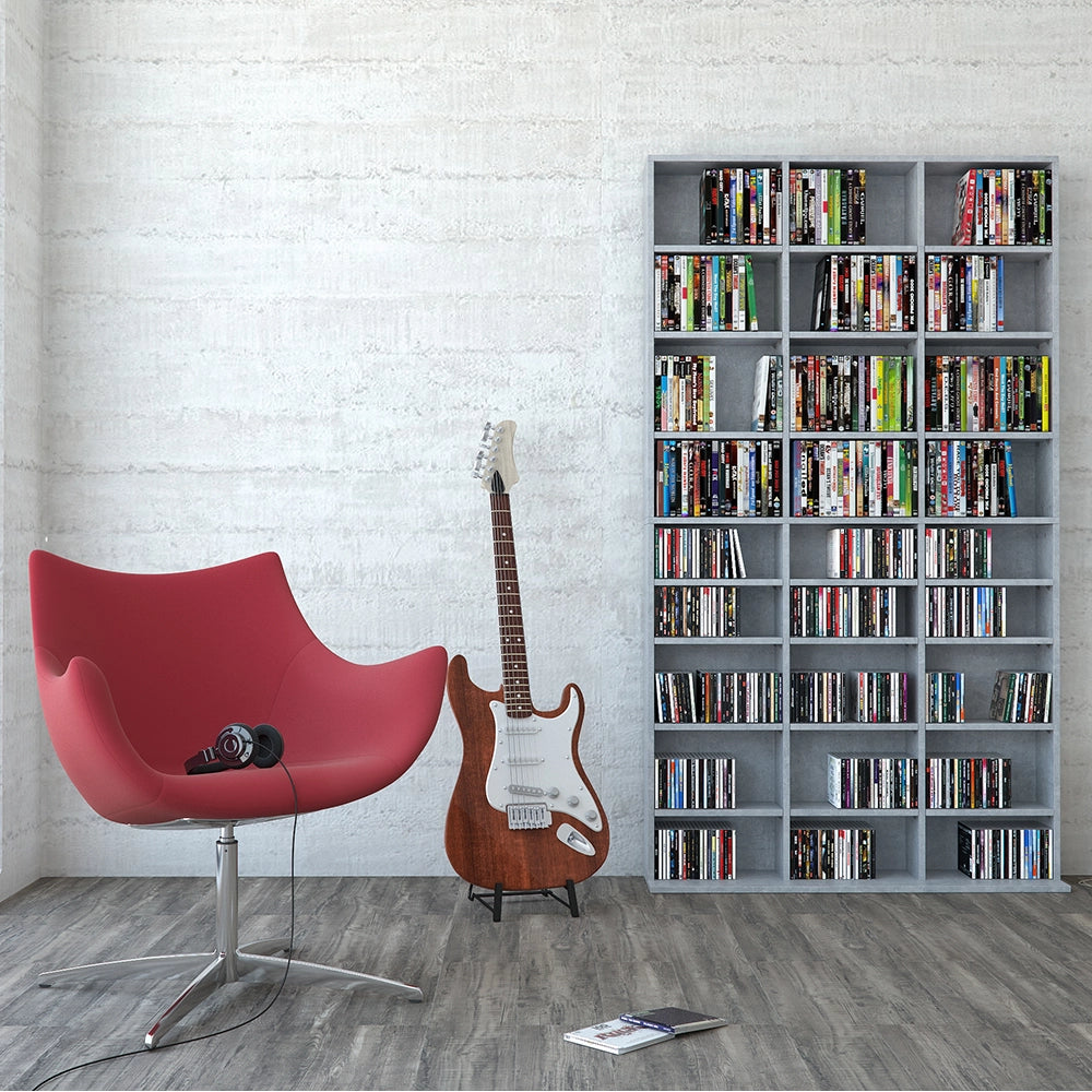 Vicco Scaffale porta cd Calcestruzzo 102 x 178 cm