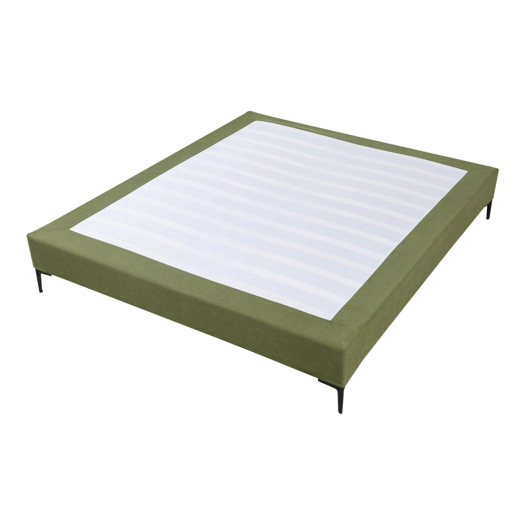 Letto Matrimoniale Lilla con Materasso 180x200 cm Fodera Protettiva Verde [en.casa]