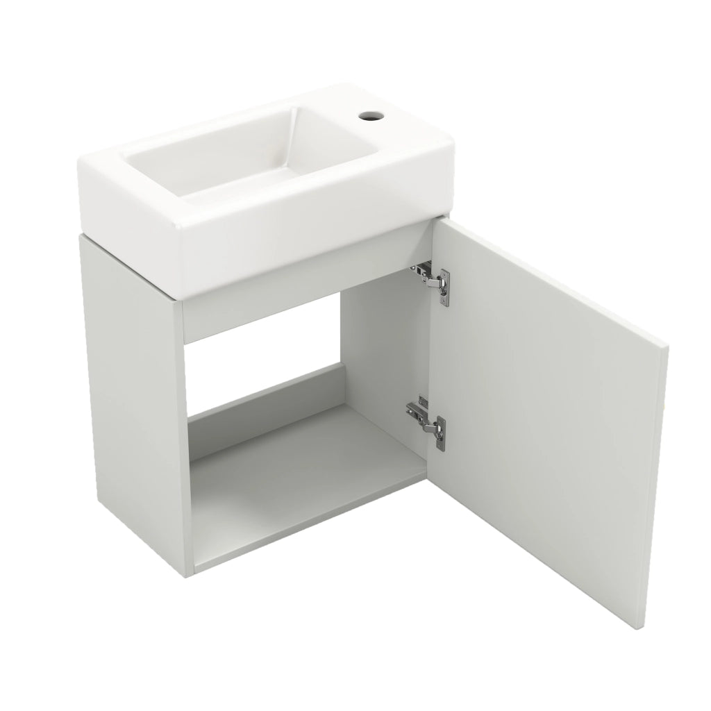 Mobile sottolavabo con 1 anta; ampio spazio contenitivo e chiusura ammortizzata; per bagno; 62 × 54 × 26 cm