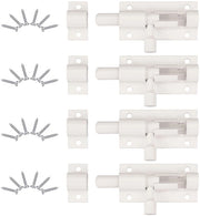 Blocco Porta - Slitta Scorrevole - 4 Pezzi - 63 x 25 mm - Inox - Sostenibile - Antisfondamento