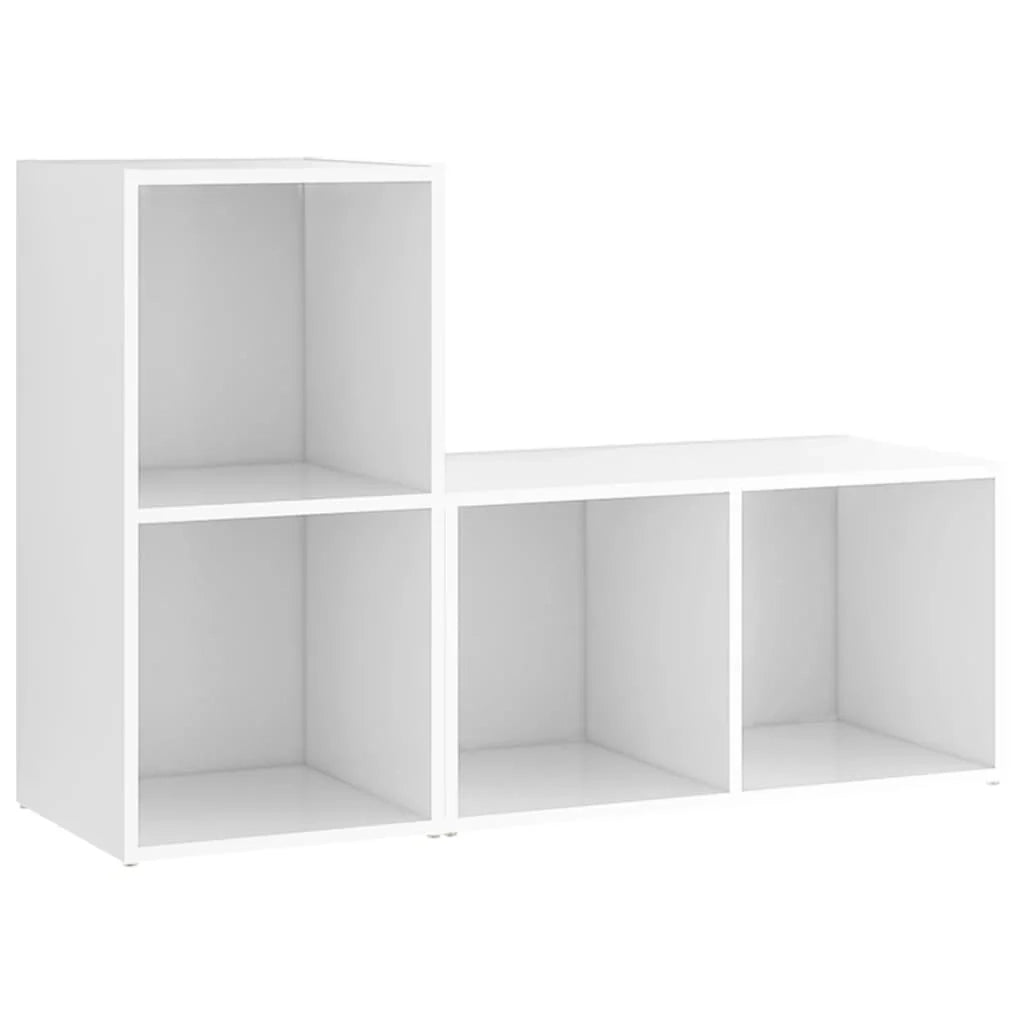 Mobile TV multimediale mensola TV credenza mobile TV sala da pranzo soggiorno camera da letto 2 pezzi 72 x 35 x 36,5 cm legno ingegnerizzato bianco 02_0028551