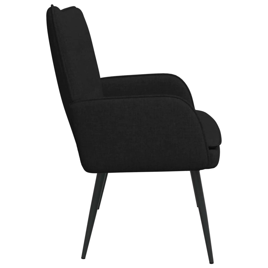 Divano a 2 Posti Nero 115 x 61 x 87 cm Tessuto