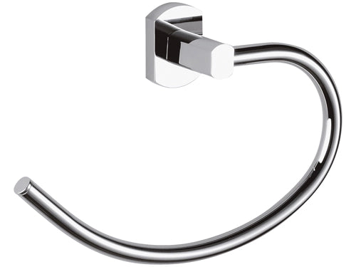 Portasalvietta ad anello con supporto cromato - serie forma