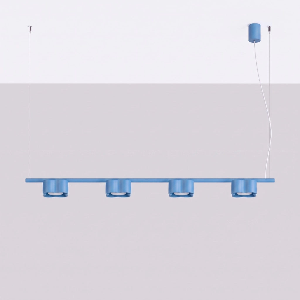 Lampadario OVIO 4 azzurro Gx53
