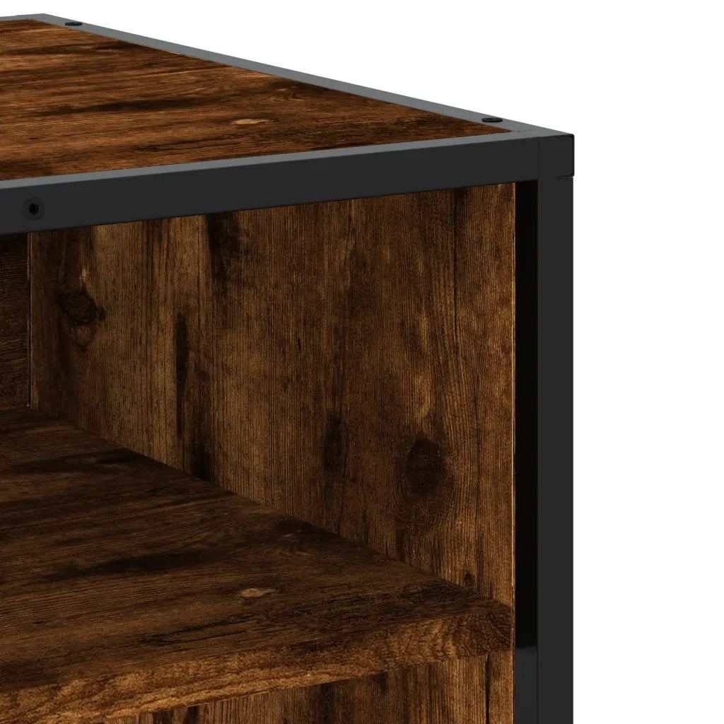 Mobile TV-Credenza per TV-Console TV Rovere Fumo 91x40x46 cm Legno Multistrato e Metallo