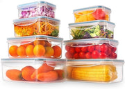 Set di contenitori in plastica BPA-free 8 pezzi - versatili - non adesivi - stivellabili