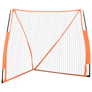 Rete Baseball Arancione e Nera 183x182x183cm Acciaio Poliestere CFW6112009