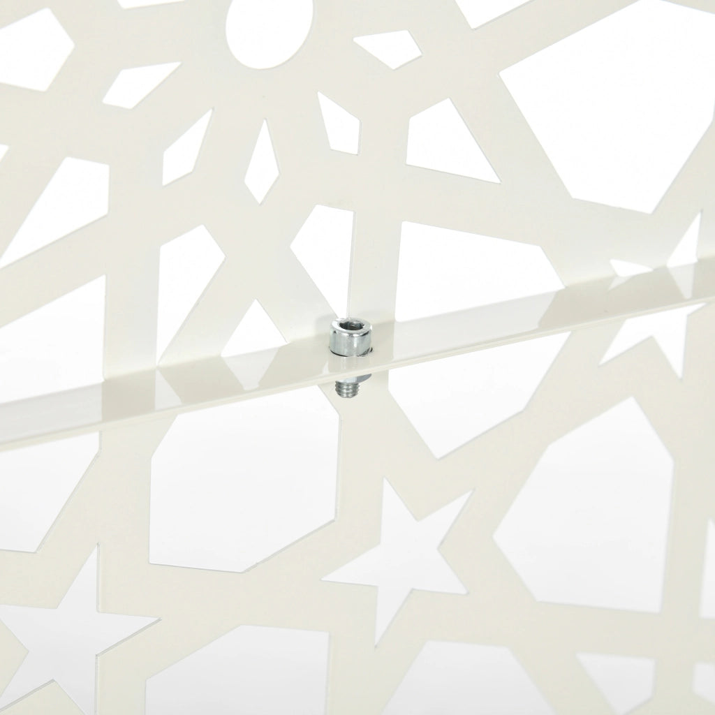 Pannello decorativo frangivista esterno ¨C Xylo ¨C bianco metallo 92x45x198 cm