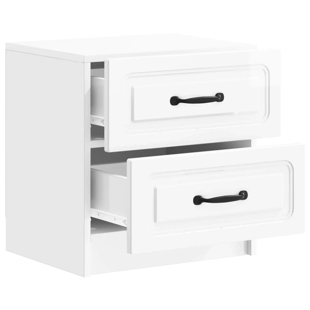 Armadio da Notte con cassetto Bianco Lucido 43 x 34,5 x 44,5 cm 895683