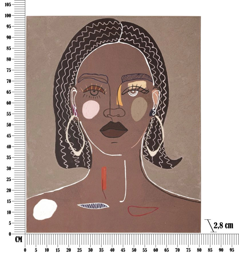DIPINTO SU TELA TRIBAL -A- CM 80X2,8X100