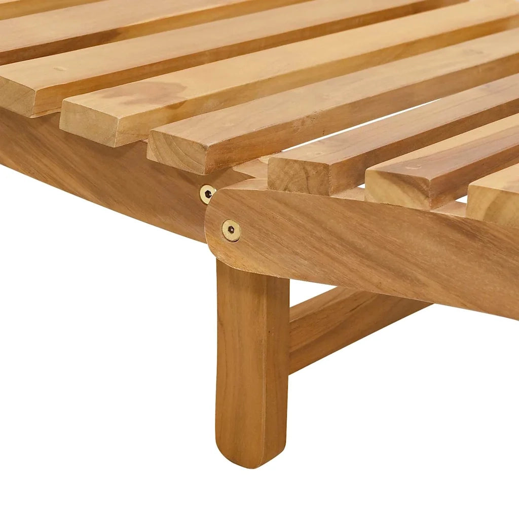 vidaXL Lettino da sole Marrone 184 x 55 x 59 cm Legno di teak solido