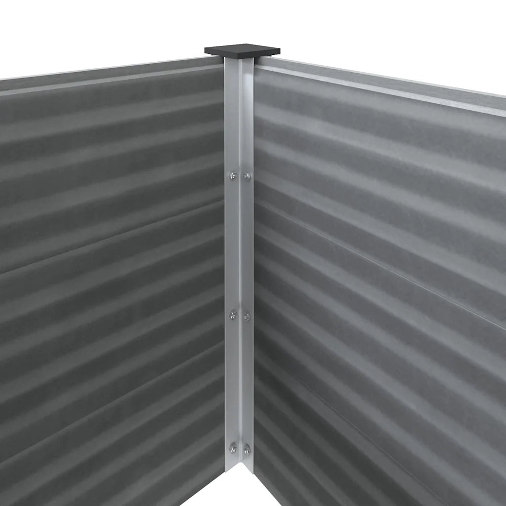 Fioriere | Cassetta per fiori | Letto Rialzato da Giardino in WPC 100x100x91 cm Grigio