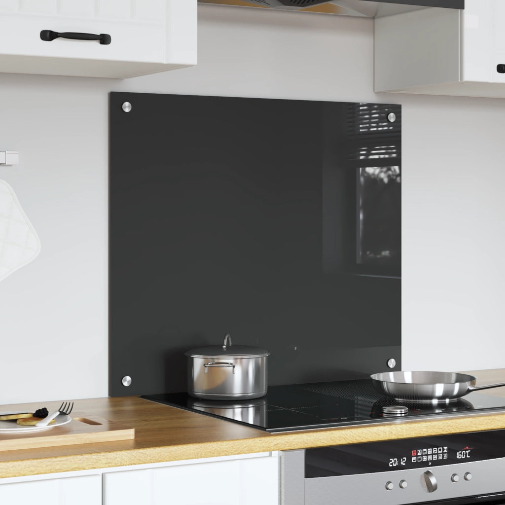 Schienale Cucina Grigio Scuro 70x60x0,6 cm in Vetro Temperato