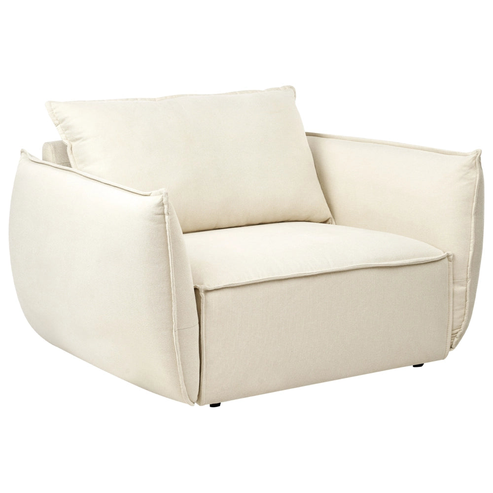 Set da salotto in tessuto Seduta bassa e profonda Schienale imbottito Accogliente Moderno 5 posti Beige chiaro Moderno Accogliente