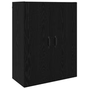 Armadietto a Muro | Mobile a Parete Rovere Nero 69,5 x 34 x 90 cm