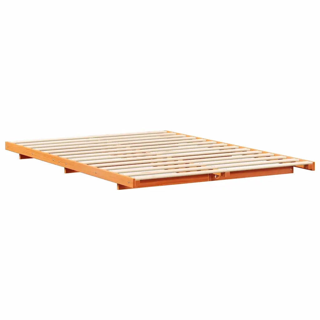 Struttura del letto Marrone cerato 150 x 200 cm Pino massello 873069