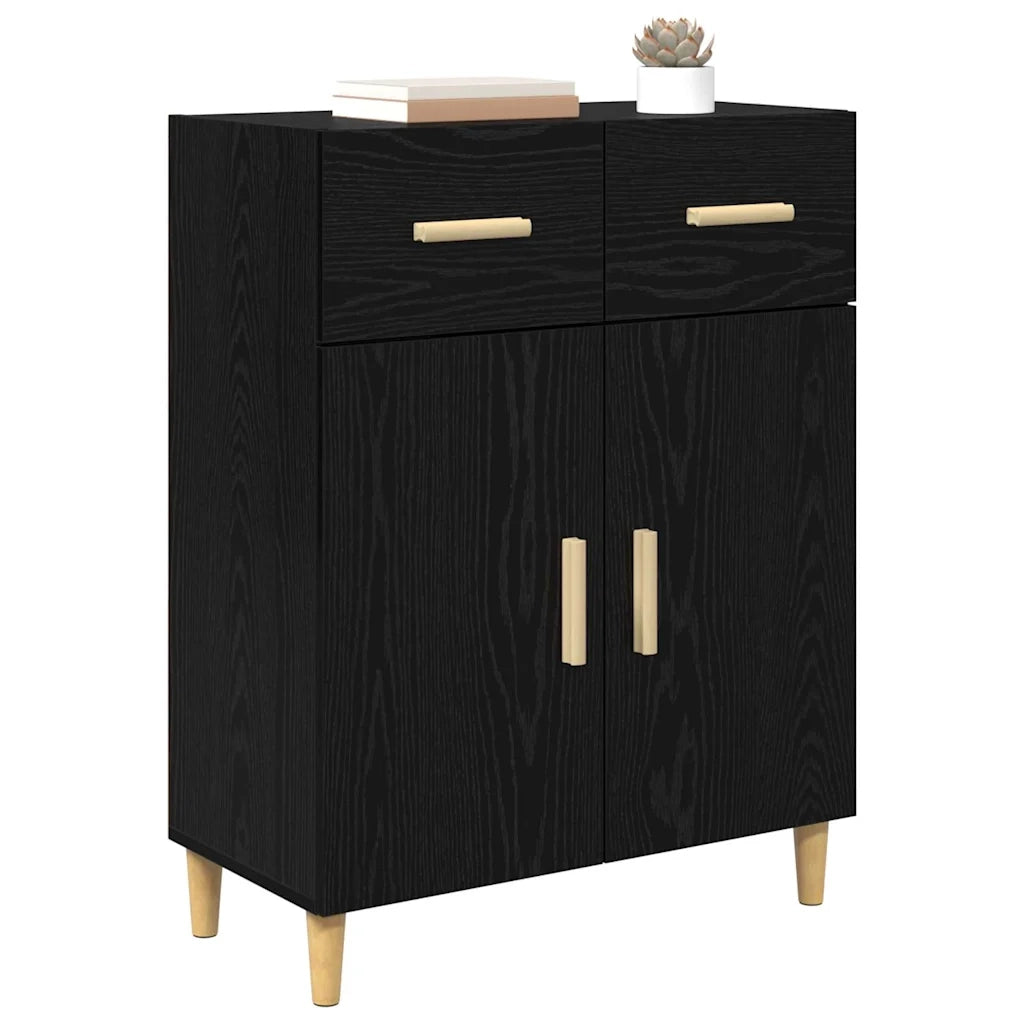 Credenza-Buffet-Armadio da cucina Rovere nero 34 x 69.5 x 89 cm Legno multistrato