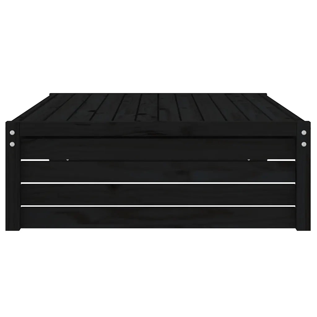 Sedia da giardino-Poggiapiedi da Giardino 120x80 cm Legno Massello di Pino Nero 775117