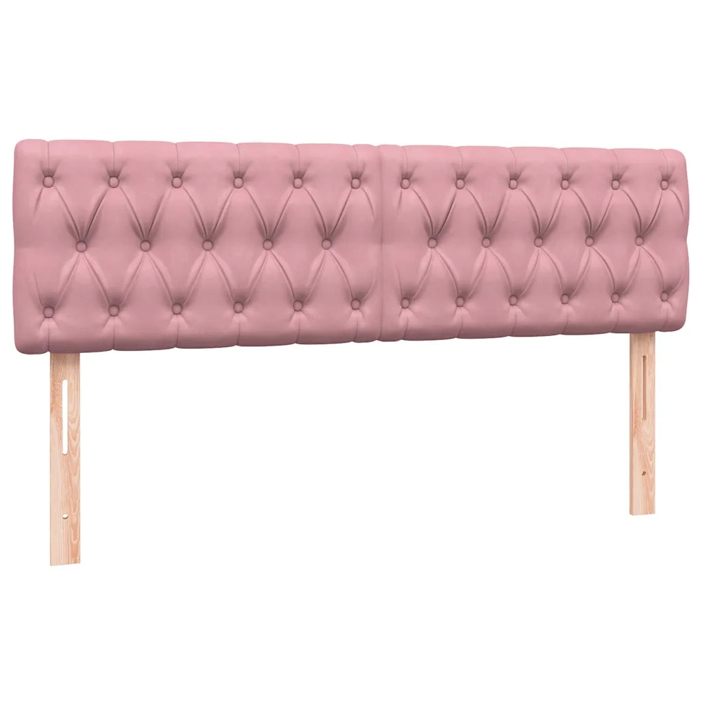 Giroletto a Molle con Materasso Rosa 140x210 cm in Velluto
