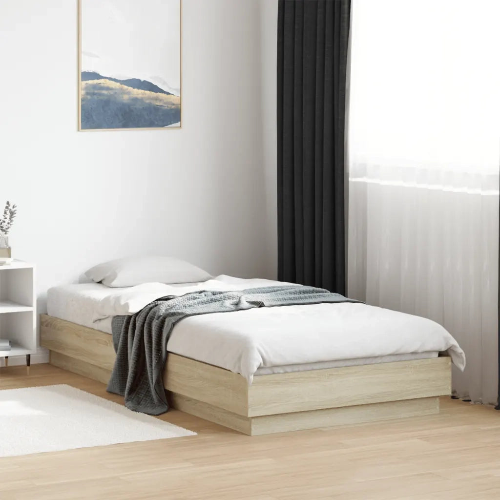 Giroletto senza Materasso-Struttura Letto Rovere Sonoma 75x190 cm in Truciolato 571163