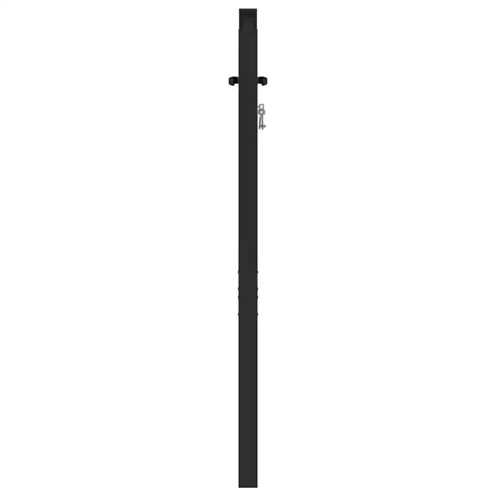 vidaXL Cancello da Giardino con Serratura Nero 100x100 cm in Alluminio
