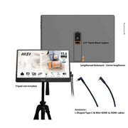 Msi pro mp161 e2 monitor portatile nero 39,6 cm (15.6") led 1920 x 1080 pixel - 9S6-3PB70H-020
