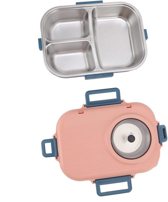 Bentobox per Bambini - Impermeabile e Facile da Utilizzare - Rosso - Ideale per Cibi - Adatto per Adulti e Bambini