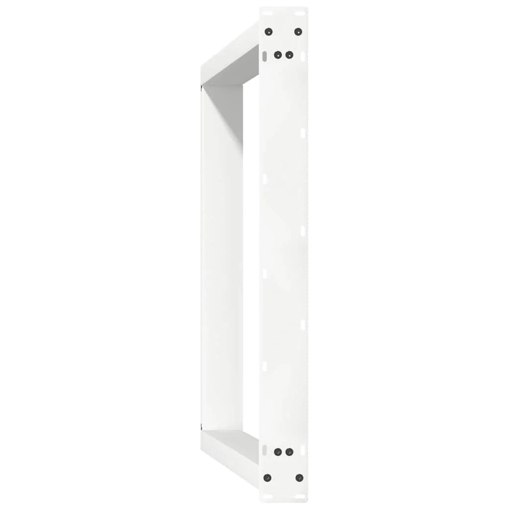 Set di 2 gambe regolabili per tavolo da pranzo a forma di U 70 x 72-73 cm design moderno acciaio bianco 02_0057073